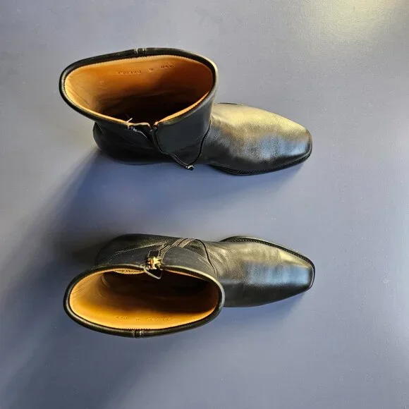 Gucci Men's Black Leather Ankle Boot with Horsebit Detail on Zipper - Picture 2 of 2